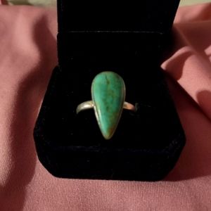 Sterling silver and green turquoise